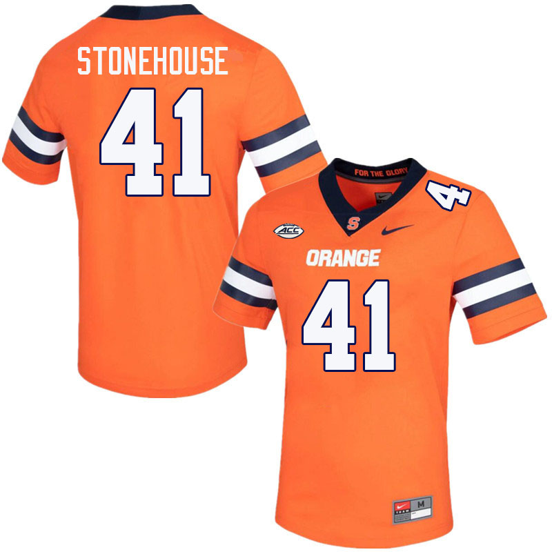 Syracuse Orange #41 Jack Stonehouse College Football Jerseys Stitched Sale-Orange